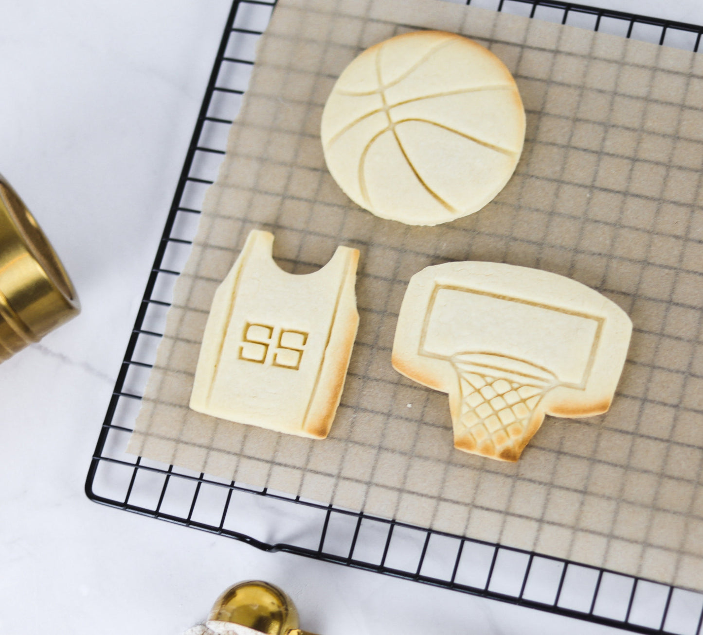 Basketball Fan's Dream Cookie Cutter Set - Hoop, Ball, Jersey