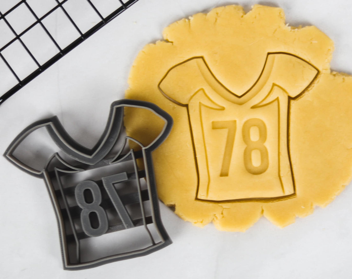 American Football Cookie Cutter Set, 4 Piece, Perfect for Baking and DIY crafts - Helmet, Football, Scoreboard and Jersey!