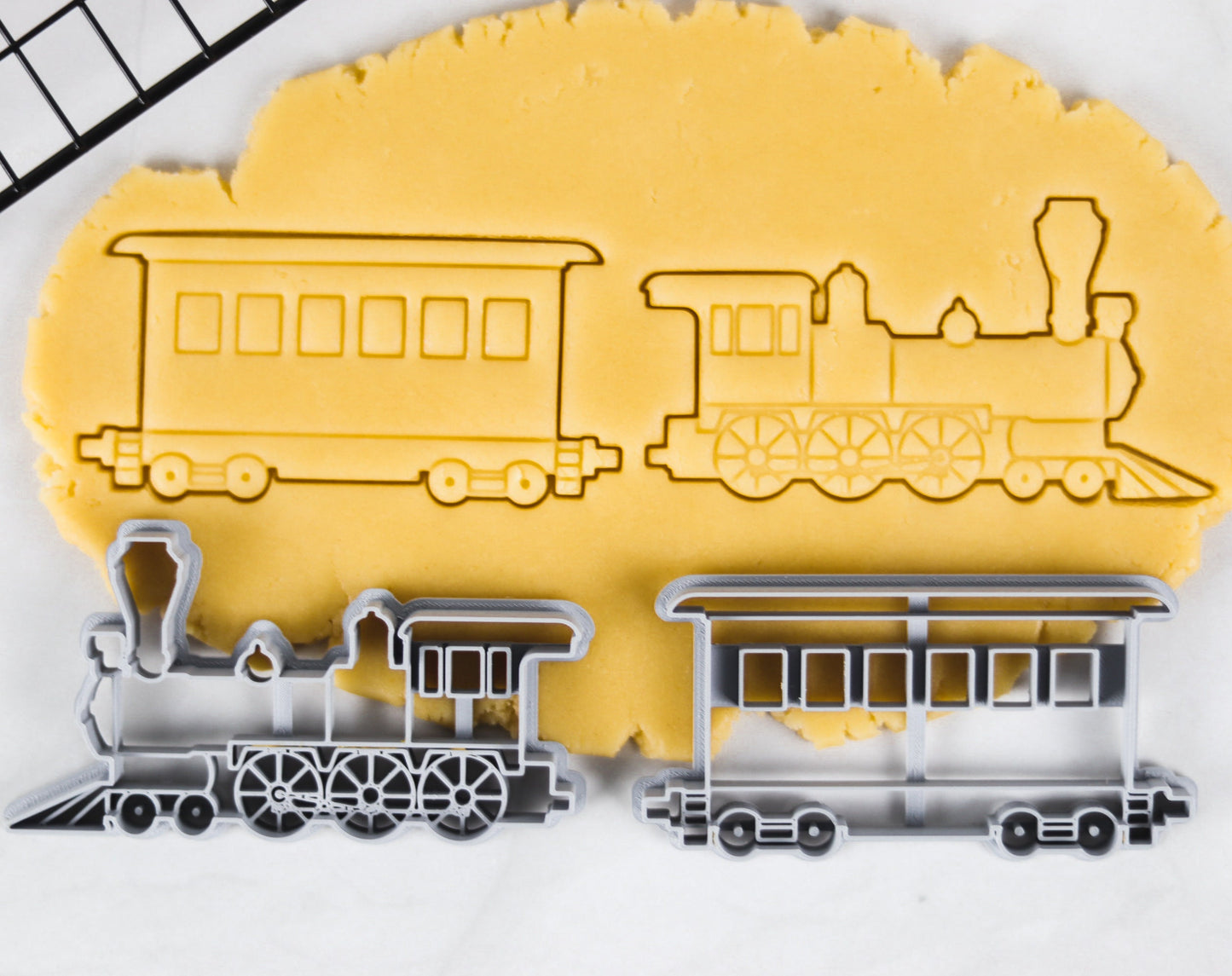 Steam Locomotive Train with Carriage Cookie Cutter Set: All Aboard the Sweet Train!