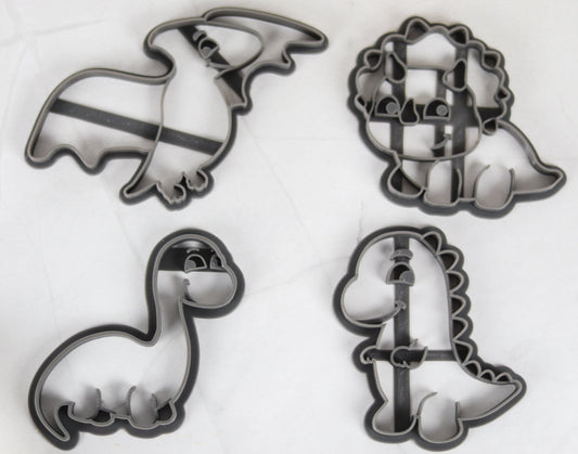 Cute Dinosaurs Cookie Cutter Set - Dino Cookie Stencil