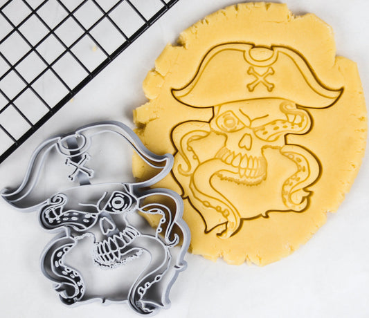 Pirate Cookie Cutter with Kraken Design