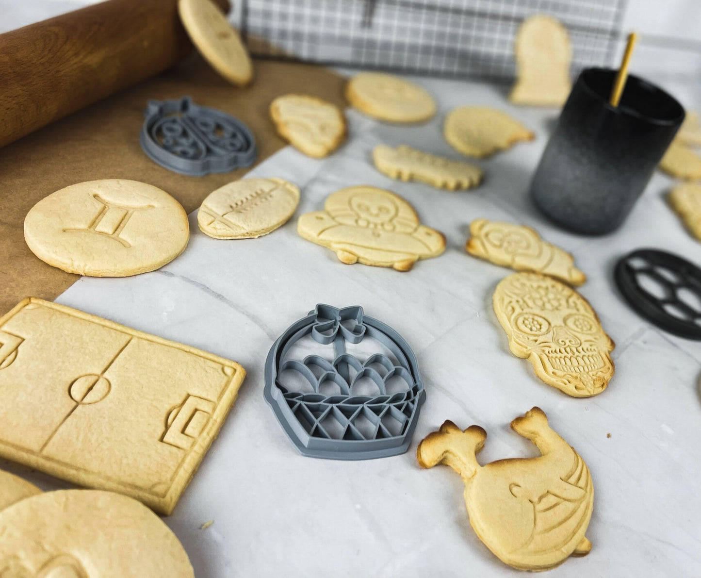 Kawaii Avocados in Basket Cookie Cutter