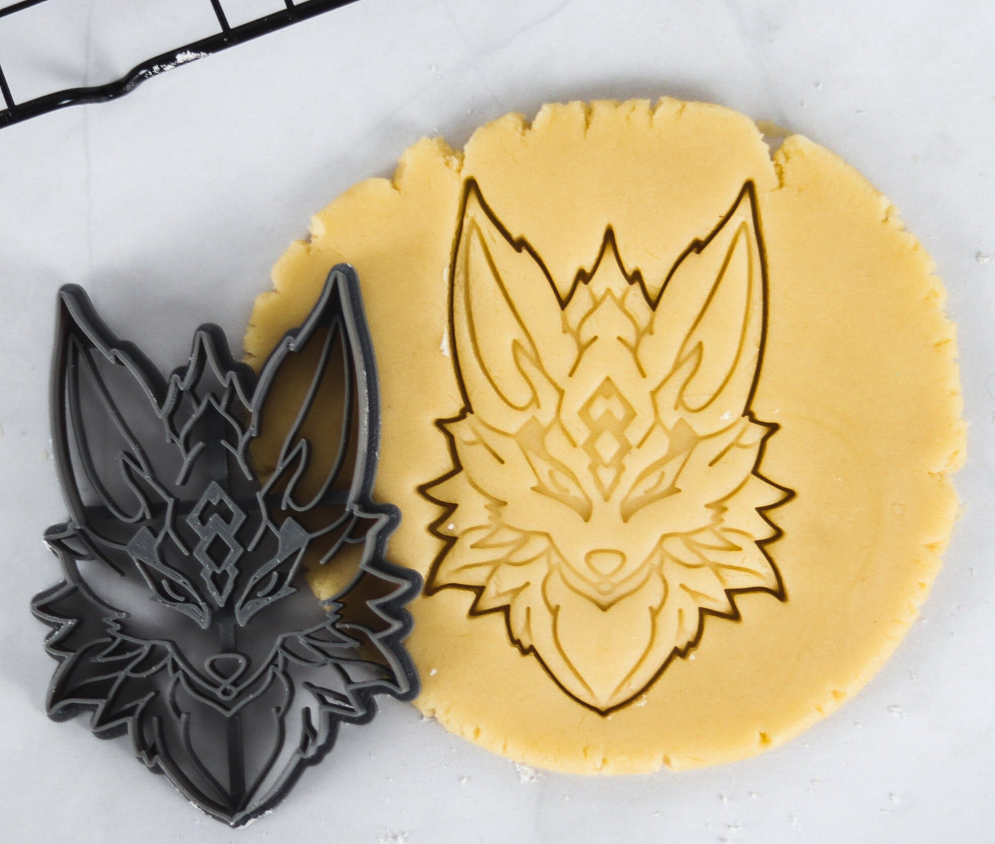 Kitsune Cookie Cutter - Unique PLA Craft Tool for Joyful Baking and Ceramics