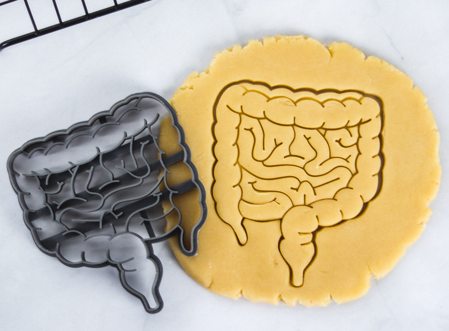 Anatomical Intestines Cookie Cutter - Unique PLA Craft Tool for Baking and Ceramics