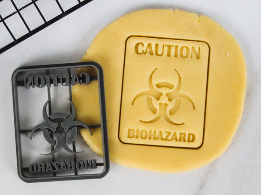 Biohazard Caution Sign Cookie Cutter: Craft Quirky & Cautious Treats!