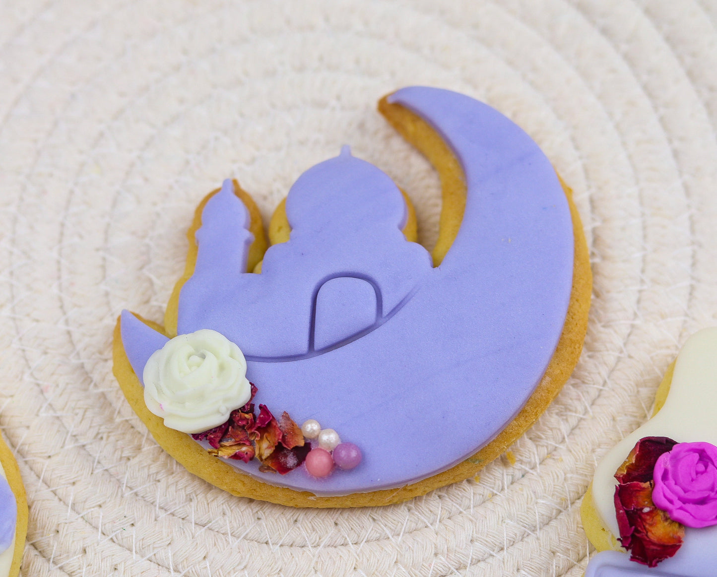 Eid Moon and Mosque Cookie Cutter - Muslim Fondant Embosser Dough Biscuit