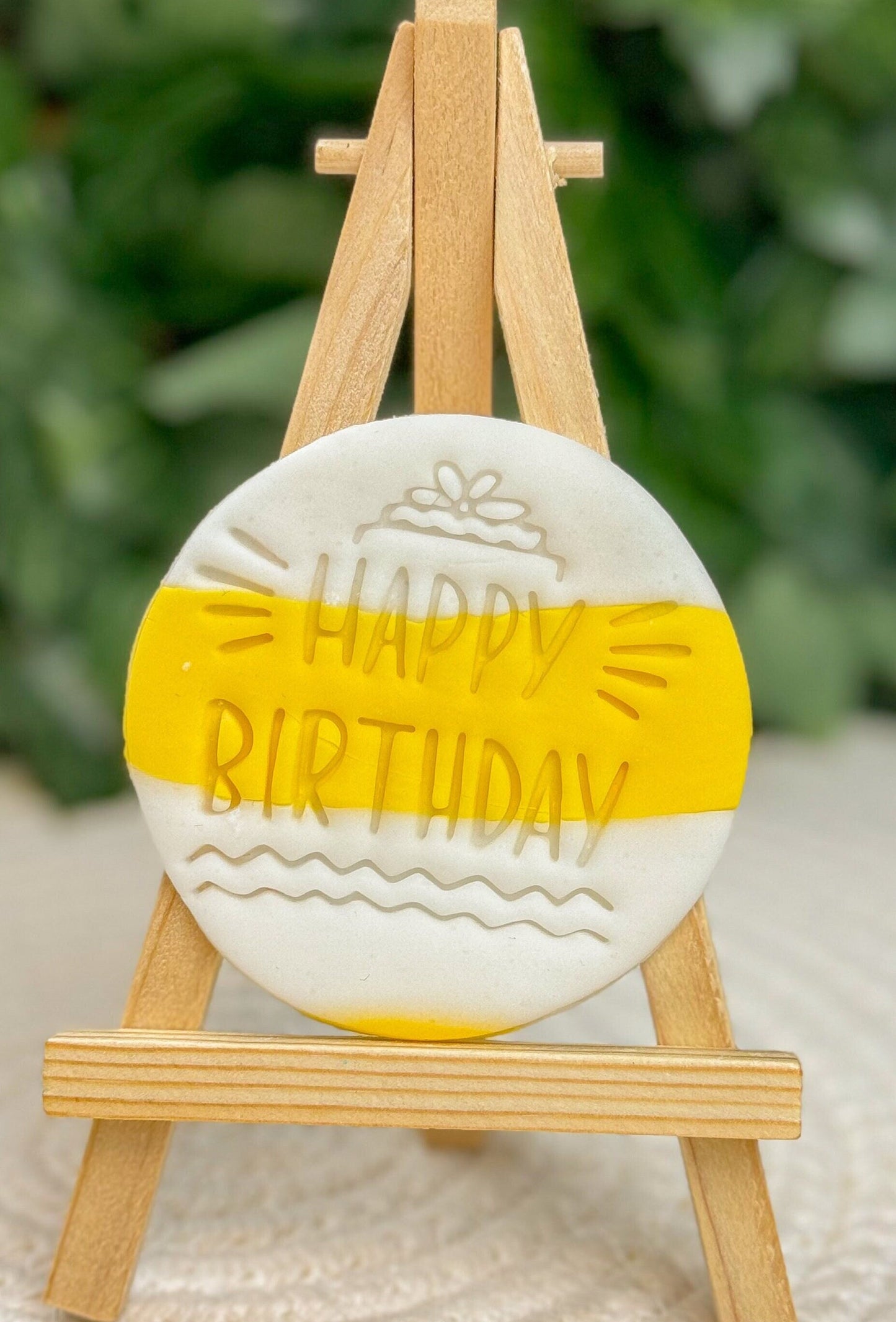 Happy Birthday Fondant Embosser Cake Shaped Stamp Celebration Biscuit Press - Cute Cookie Cutter