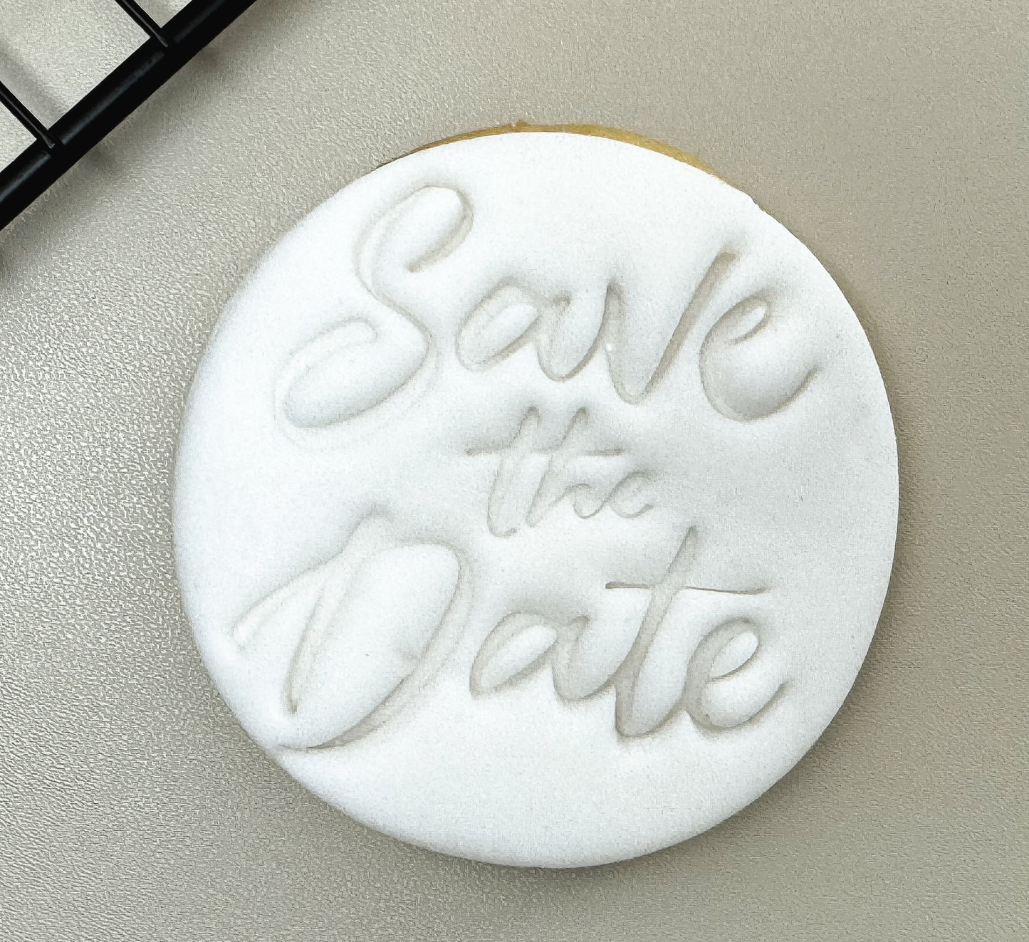 Save the Date Fondant Embosser Stamp Press - Cookie Cutter Baking Decorations