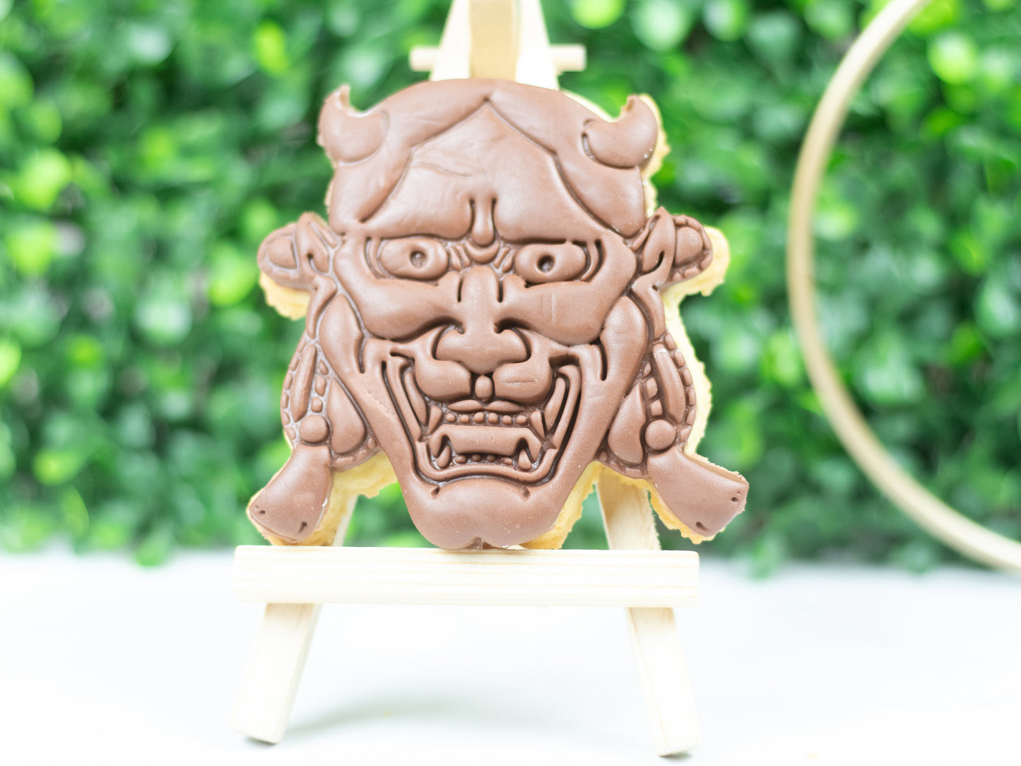 Japanese Mythology Oni Mask Cookie Cutter - Works with Fondant, Baking, Stamp