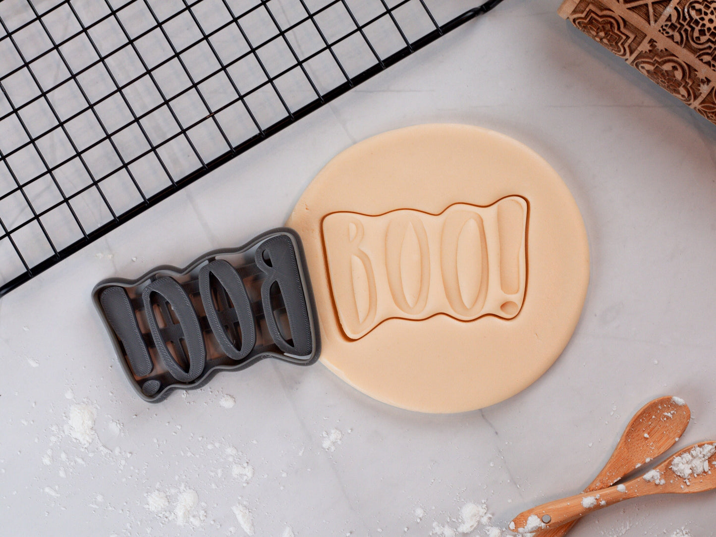 BOO! Cookie Cutter | Halloween Cookie Fondant Cutter | 3 Sizes Available