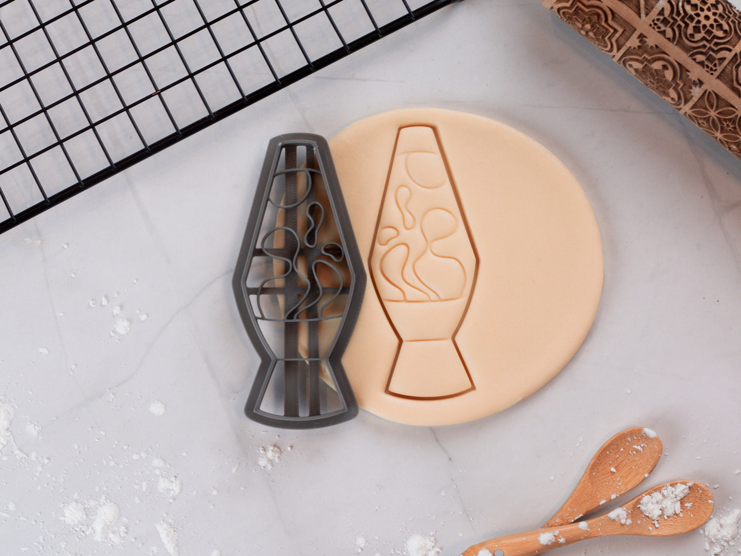 Retro 80s Lava Lamp Cookie Cutter | Fondant, Biscuit, Dough Cutter | 3 Sizes Available