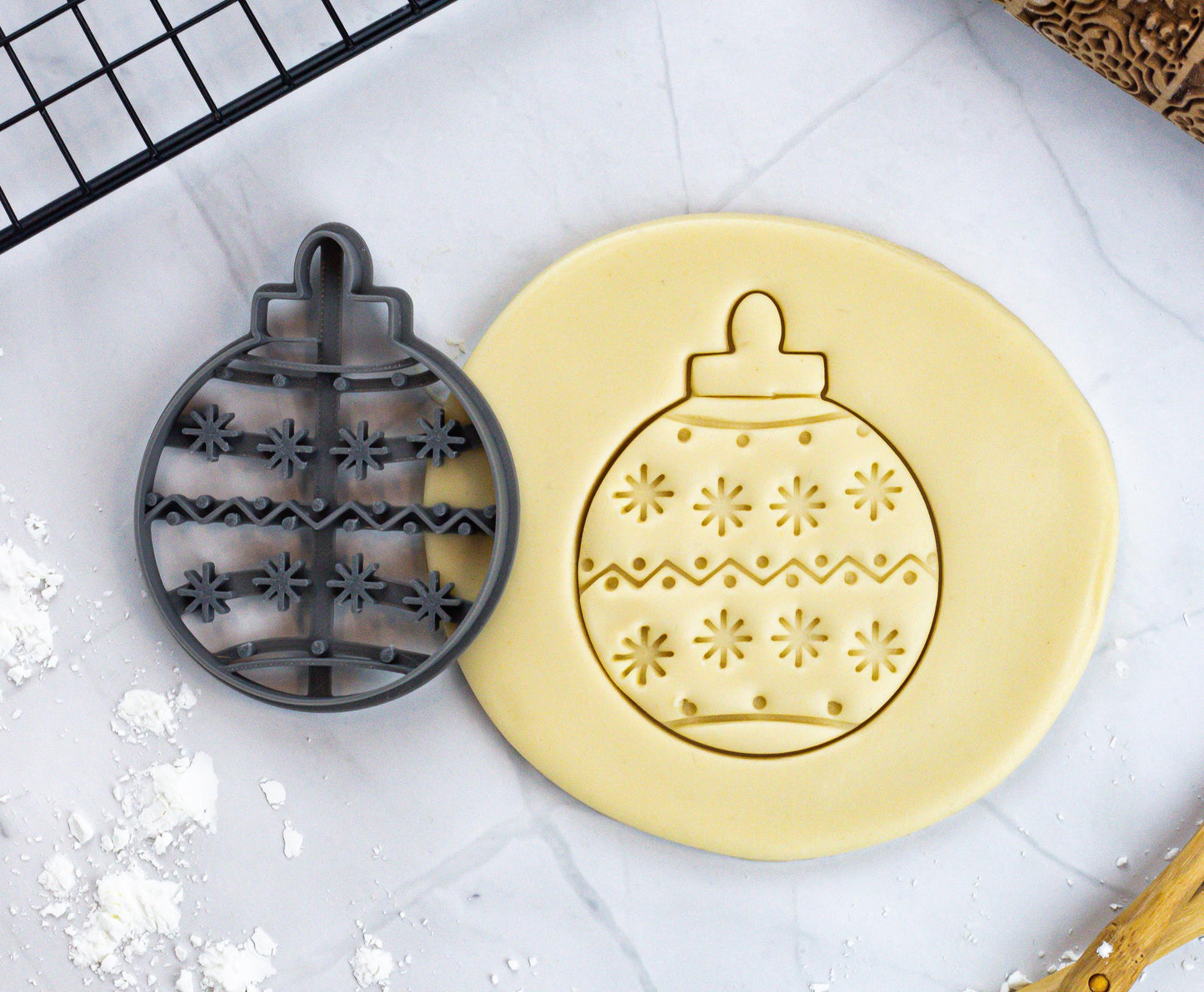 Christmas Ornament Cookie Cutter | Holiday Cookie Fondant Cutter | Festive Baking