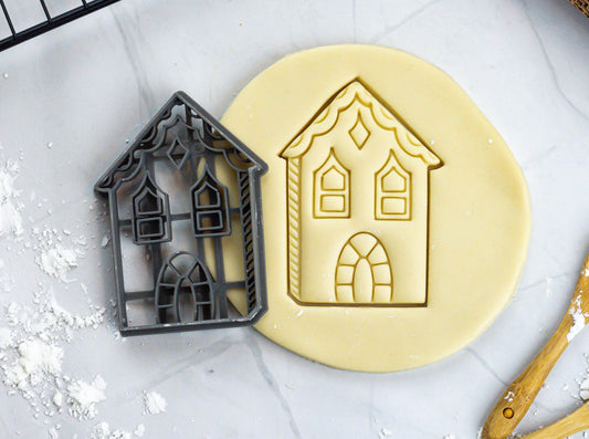 Gingerbread House Cookie Cutter | Holiday Cookie Fondant Cutter | Festive Baking